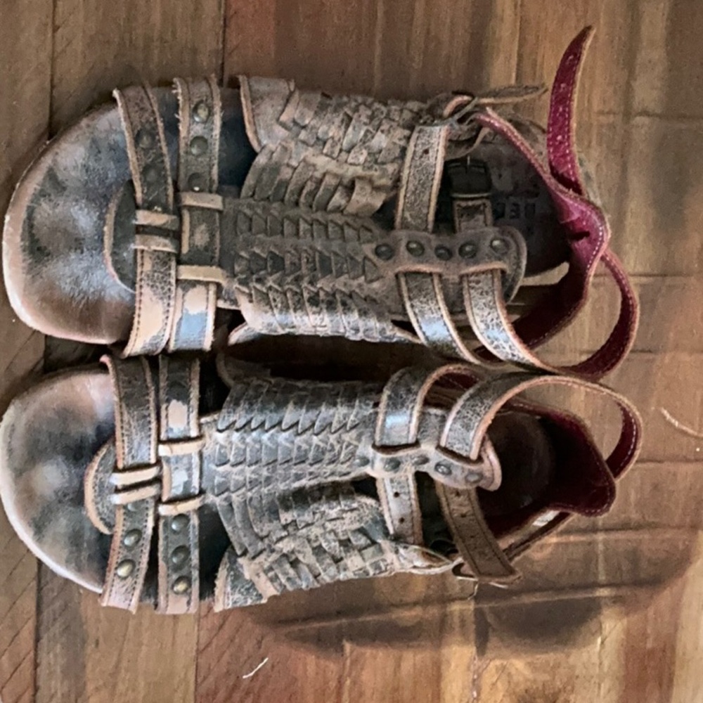 Bed Stu Brown Sandals Sporty Closed Toe